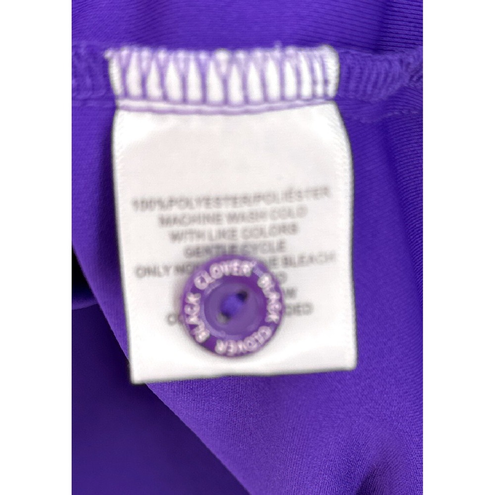 Black Clover Golf Live Lucky Polo Shirt Mens Large Purple - Picture 3 of 5